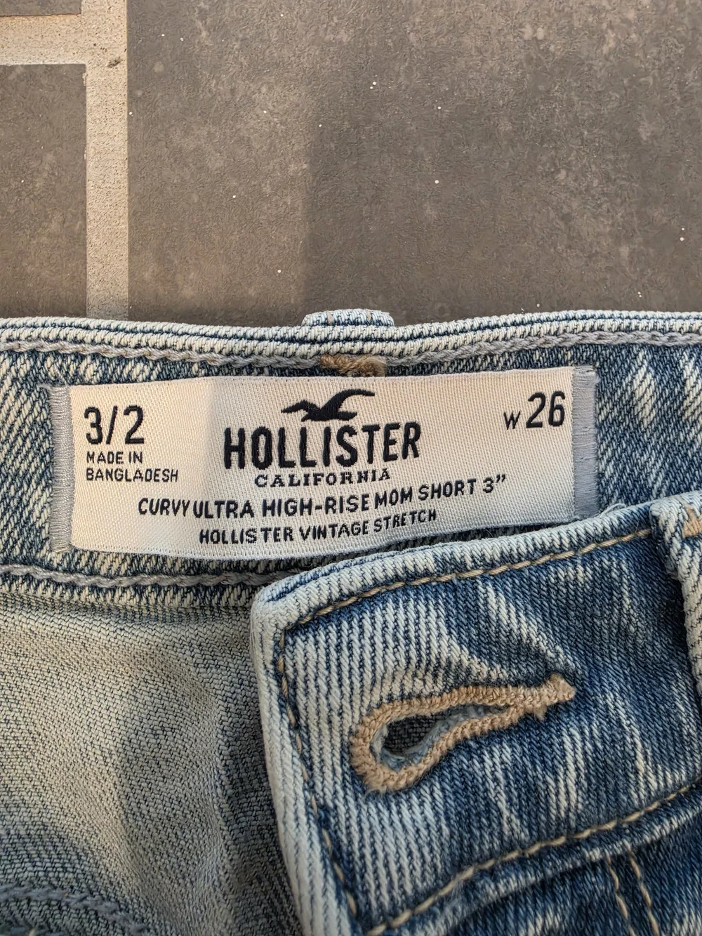 Hollister Light Distressed Denim Shorts